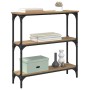 Mesa Consola con estante Roble artesanal 75 x 22,5 x 75 cm en Mesas auxiliares | Comprar online en Foru.es