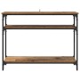 Mesa Consola con estante Madera envejecida 100 x 29 x 75 cm en Mesas auxiliares | Comprar online en Foru.es