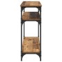 Mesa Consola con estante Madera envejecida 100 x 29 x 75 cm en Mesas auxiliares | Comprar online en Foru.es