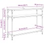 Mesa Consola con estante Madera envejecida 100 x 29 x 75 cm en Mesas auxiliares | Comprar online en Foru.es