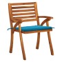Sillas de jardín con cojines 4 unidades madera maciza de acacia de vidaXL, Sillas de jardín - Ref: Foro24-3075178, Precio: 49...
