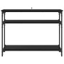 Mesa Consola Roble Negro 100 x 29 x 75 cm Madera de ingeniería en Mesas auxiliares | Comprar online en Foru.es