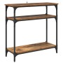 Mesa Consola con estante Madera envejecida 75 x 29 x 75 cm en Mesas auxiliares | Comprar online en Foru.es