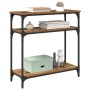 Mesa Consola con estante Madera envejecida 75 x 29 x 75 cm en Mesas auxiliares | Comprar online en Foru.es
