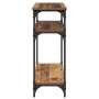 Mesa Consola con estante Madera envejecida 75 x 29 x 75 cm en Mesas auxiliares | Comprar online en Foru.es