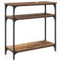 Mesa Consola con estante Madera envejecida 75 x 29 x 75 cm en Mesas auxiliares | Comprar online en Foru.es