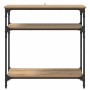 Mesa Consola con estante Roble artesanal 75 x 29 x 75 cm en Mesas auxiliares | Comprar online en Foru.es