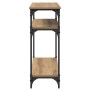 Mesa Consola con estante Roble artesanal 75 x 29 x 75 cm en Mesas auxiliares | Comprar online en Foru.es