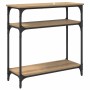 Mesa Consola con estante Roble artesanal 75 x 29 x 75 cm en Mesas auxiliares | Comprar online en Foru.es