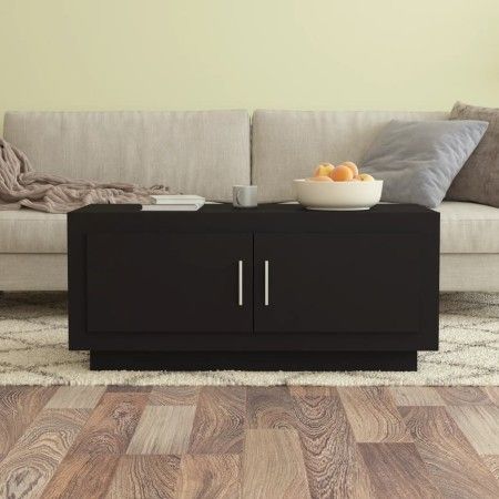 Mesa de centro madera de ingeniería negra 102x50x45 cm de vidaXL, Mesas de centro - Ref: Foro24-811809, Precio: 78,43 €, Desc...