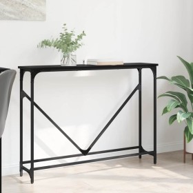 Mesa Consola Roble Negro 102 x 23 x 75 cm Madera de ingeniería en Mesas auxiliares | Comprar online en Foru.es