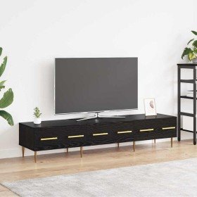 Gabinete de TV con cajón Roble Negro 150 x 36 x 30 cm en Muebles TV | Comprar online en Foru.es