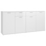 Aparador de madera de ingeniería blanco brillo 160x36x75 cm de vidaXL, Aparadores - Ref: Foro24-3074933, Precio: 211,80 €, De...
