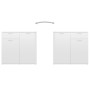 Aparador de madera de ingeniería blanco brillo 160x36x75 cm de vidaXL, Aparadores - Ref: Foro24-3074933, Precio: 211,80 €, De...