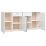 Aparador de madera de ingeniería blanco brillo 160x36x75 cm de vidaXL, Aparadores - Ref: Foro24-3074933, Precio: 211,80 €, De...