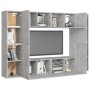 Set de muebles de salón 8 pzas madera ingeniería gris hormigón en Muebles TV | Comprar online en Foru.es