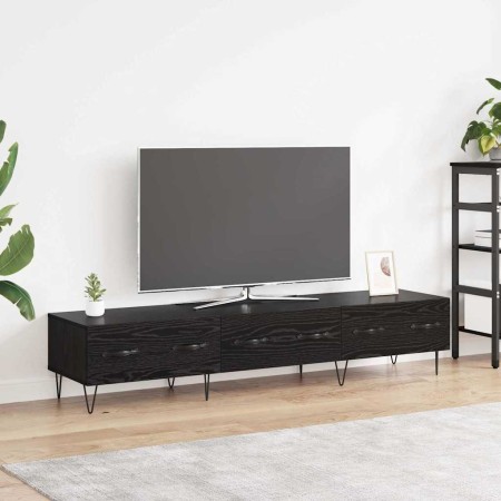 Gabinete de TV con cajón Roble negro 150 x 36 x 30 cm en Muebles TV | Comprar online en Foru.es