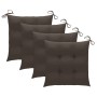 Sillas de jardín con cojines 4 unidades madera maciza de acacia de vidaXL, Sillas de jardín - Ref: Foro24-3075197, Precio: 50...