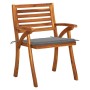 Sillas de jardín 8 uds madera maciza de teca con cojines de vidaXL, Sillas de jardín - Ref: Foro24-3075202, Precio: 771,73 €,...