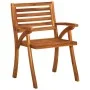 Garden chairs with cushions, 4 units, solid acacia wood. by vidaXL, Garden chairs - Ref: Foro24-3075189, Price: 383,26 €, Dis...