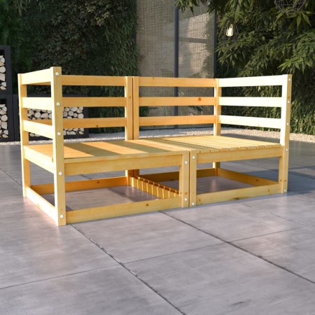 Sofá de jardín 2 plazas madera maciza pino de vidaXL, Sofás de exterior - Ref: Foro24-3075244, Precio: 85,10 €, Descuento: %