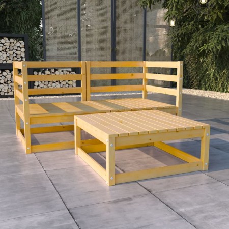 Juego de muebles de jardín 3 piezas madera maciza de pino de vidaXL, Conjuntos de jardín - Ref: Foro24-3075249, Precio: 150,8...