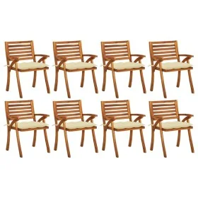 Garden chairs 8 pcs solid teak wood with cushions by vidaXL, Garden chairs - Ref: Foro24-3075218, Price: 729,33 €, Discount: %