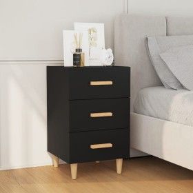 Mesita de noche madera de ingeniería negro 40x40x66 cm de vidaXL, Mesitas de noche - Ref: Foro24-812079, Precio: 62,48 €, Des...
