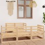 Juego de salón de jardín 6 piezas madera maciza de pino de vidaXL, Conjuntos de jardín - Ref: Foro24-3075329, Precio: 274,03 ...