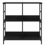 Estante de libros Roble negro 78.5 x 33 x 82 cm en Librerías y estanterías | Comprar online en Foru.es