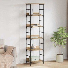 Estante de libros Roble artesanal 50 x 33 x 188,5 cm en Librerías y estanterías | Comprar online en Foru.es