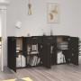 Aparador de madera de ingeniería negro 160x36x75 cm de vidaXL, Aparadores - Ref: Foro24-3074928, Precio: 179,46 €, Descuento: %