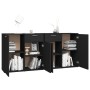 Aparador de madera de ingeniería negro 160x36x75 cm de vidaXL, Aparadores - Ref: Foro24-3074928, Precio: 179,46 €, Descuento: %