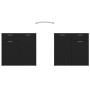 Aparador de madera de ingeniería negro 160x36x75 cm de vidaXL, Aparadores - Ref: Foro24-3074928, Precio: 179,46 €, Descuento: %