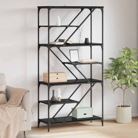 Estante de libros Roble Negro 91 x 36 x 176 cm en Librerías y estanterías | Comprar online en Foru.es