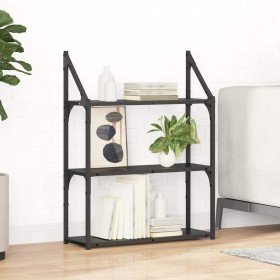 Estante de pared con estante Roble Negro 60 x 21 x 78,5 cm en Estanterías | Comprar online en Foru.es