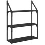 Estante de pared con estante Roble Negro 60 x 21 x 78,5 cm en Estanterías | Comprar online en Foru.es