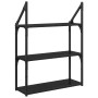 Estante de pared con estante Roble Negro 60 x 21 x 78,5 cm en Estanterías | Comprar online en Foru.es