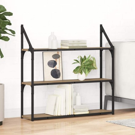 Estante de pared con estante Roble artesanal 80 x 21 x 78,5 cm en Estanterías | Comprar online en Foru.es