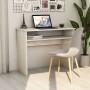 Escritorio de madera contrachapada blanco brillo 90x50x74 cm de vidaXL, Escritorios - Ref: Foro24-801176, Precio: 67,06 €, De...