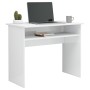 Escritorio de madera contrachapada blanco brillo 90x50x74 cm de vidaXL, Escritorios - Ref: Foro24-801176, Precio: 67,06 €, De...