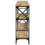Mesa Consola con estante Roble artesanal 150 x 29 x 76,5 cm en Mesas auxiliares | Comprar online en Foru.es