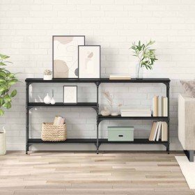 Mesa Consola con estante Roble Negro 150 x 29 x 76,5 cm en Mesas auxiliares | Comprar online en Foru.es