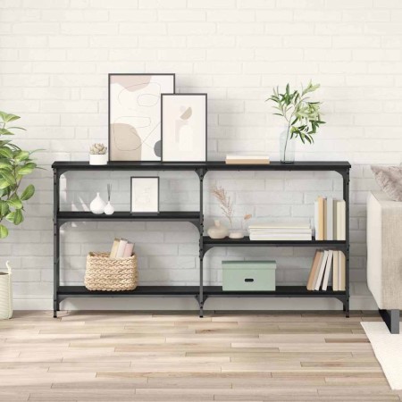 Mesa Consola con estante Roble Negro 150 x 29 x 76,5 cm en Mesas auxiliares | Comprar online en Foru.es