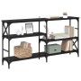 Mesa Consola con estante Roble Negro 150 x 29 x 76,5 cm en Mesas auxiliares | Comprar online en Foru.es