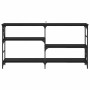 Mesa Consola con estante Roble Negro 150 x 29 x 76,5 cm en Mesas auxiliares | Comprar online en Foru.es