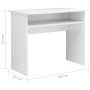 Escritorio de madera contrachapada blanco brillo 90x50x74 cm de vidaXL, Escritorios - Ref: Foro24-801176, Precio: 67,06 €, De...