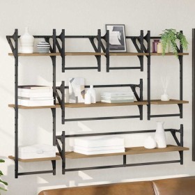 Conjunto de estantes de pared con estante 6 pcs Roble artesanal en Estanterías | Comprar online en Foru.es
