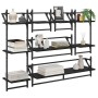 Conjunto de estantes de pared con estante 6 pcs Roble Negro en Estanterías | Comprar online en Foru.es