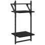 Conjunto de estantes de pared con estante 6 pcs Roble Negro en Estanterías | Comprar online en Foru.es